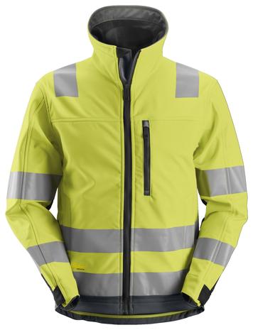 Snickers 1230 AllroundWork Softshelltakki huomiovaate, keltainen M