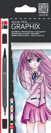 Marabu Graphix aqua pen 6 make manga-akvarellitussit