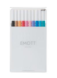 Uni - Emott Fineliner - 10 Assorted, No. 2