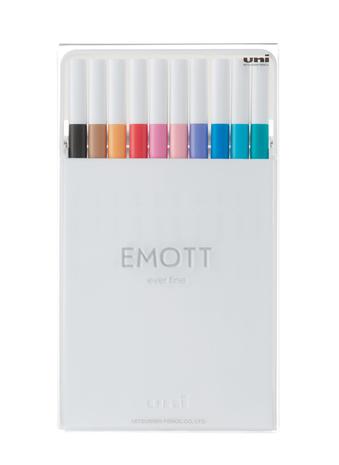 Uni - Emott Fineliner - 10 Assorted, No. 2