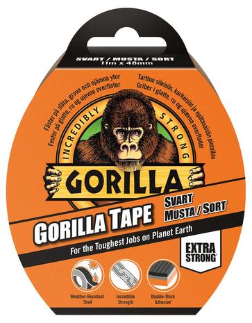 Gorilla Tape Black 11m x 48mm musta teippi
