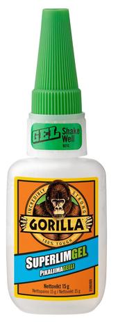 Gorilla Super Glue Gel 15g pikaliimageeli – kuva 1/8