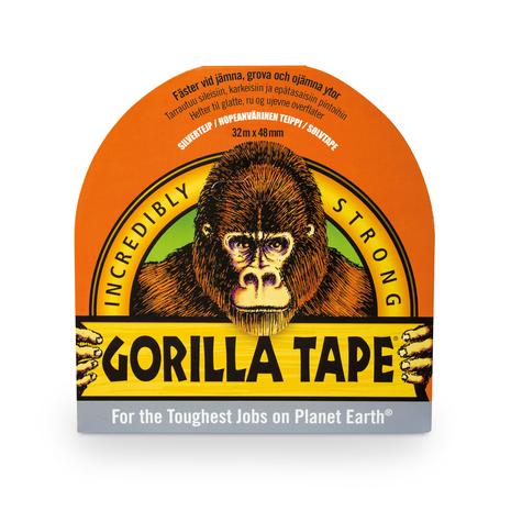 Gorilla Tape Silver 32m x 48mm hopea teippi
