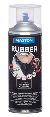 RubberComp musta puolikiiltävä 400 ml – kuva 1/8