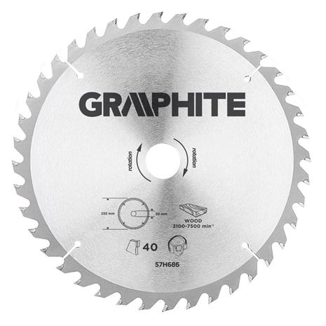 Sahanterä 255x30mm 40 hammasta – kuva 2/2