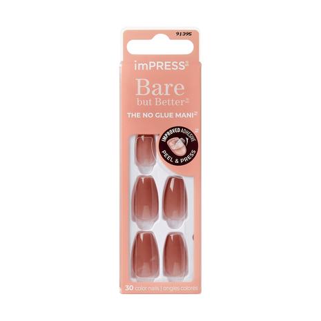 KISS - Adhesive nails ImPRESS Bare but Better MC - Flare 30 pcs