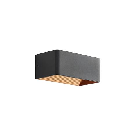 Arcchio Karam -LED-seinävalaisin, 20 cm, musta