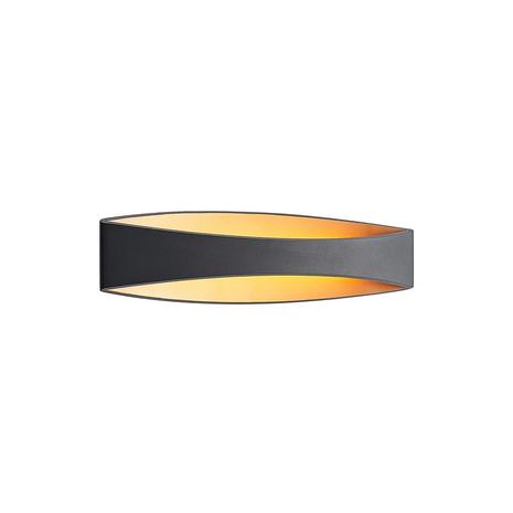 Arcchio Jelle -LED-seinävalaisin, 43,5 cm, musta