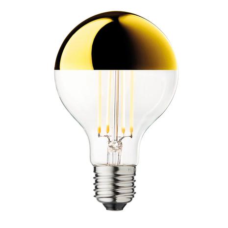 LED-peililamppu Globe 80, kultainen, E27, 3,5 W, 2700 K