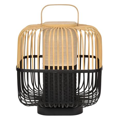 Forestier Bamboo Square M -pöytälamppu, musta