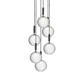 Nuura Miira 6 Kattokruunu 470 Mm Rock Grey / - Kattolamput Lasi Kirkas - 2031021