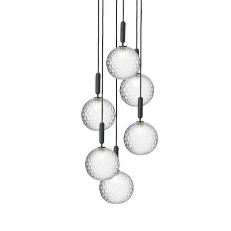 Nuura Miira 6 Kattokruunu 470 Mm Rock Grey / - Kattolamput Lasi Kirkas - 2031021