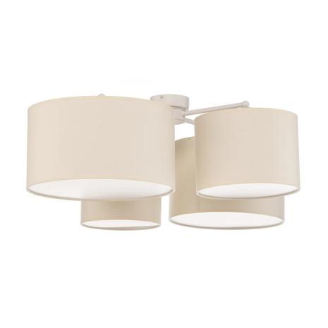 Euluna Lodge -kattovalaisin, 4 lamppua, beige