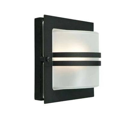 Norlys Bern 651 Seinävalaisin E27, 60W, IP54, opaali Musta