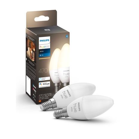 Philips Hue White, älylamput 5,5 W, E14, 2 kpl