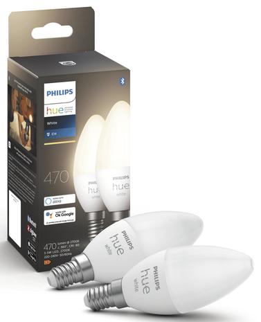 Philips Hue White, älylamput 5,5 W, E14, 2 kpl