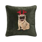 Chhatwal & Jonsson Holiday Dog Tyynynpäällinen 50x50 Cm - Koristetyynyt & Suojukset Cotton Velvet Metsänvihreä - CC990173-22V