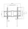 Gembird WM-80T-01 - mounting kit - for flat panel - tilt - fine texture black – kuva 3
