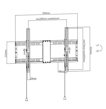 Gembird WM-80T-01 - mounting kit - for flat panel - tilt - fine texture black – kuva 3/3