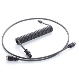 CableMod Classic Coiled Keyboard Cable, USB A -> USB Type C, 150cm, Rum Raisin
