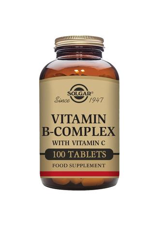 Solgar Vitamin B-Complex + C '100' tabl, ravintolisä