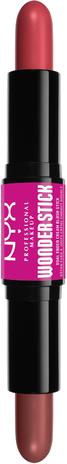 NYX Professional Makeup Wonder Stick Dual-Ended Cream Blush Stick, 03 Coral + Deep Peach