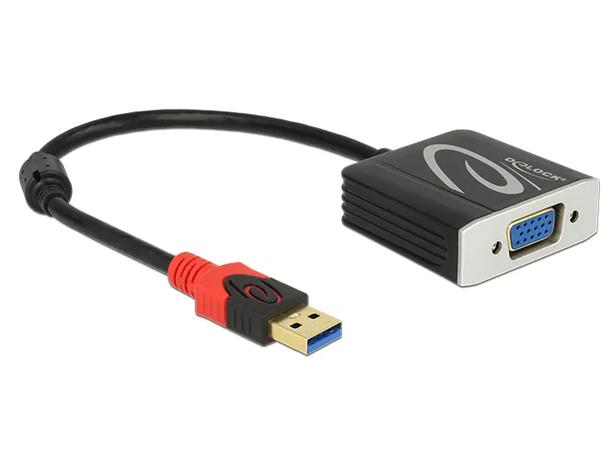 DeLOCK USB 3.0 - VGA-sovitin, 1920x1200, 0,2 m, musta – kuva 2/2