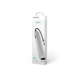 Epico 6in1 Slim Hub 8K with USB-C connector - silver