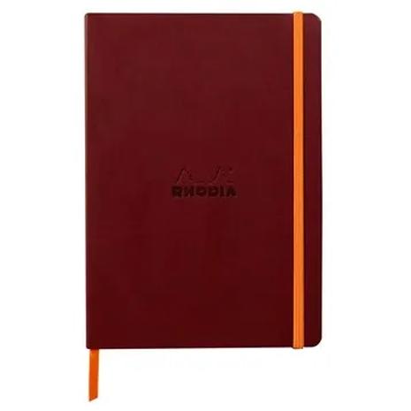 Rhodiarama soft A5 burgundy dot ivory