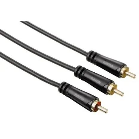 Hama 1 Phono to 2 Phono Subwoofer Cable 7.5m