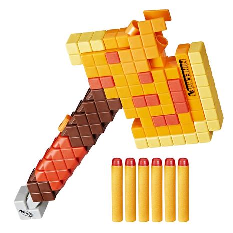 Nerf: Minecraft Dungeons - Firebrand Dart-blasting Axe GADGET