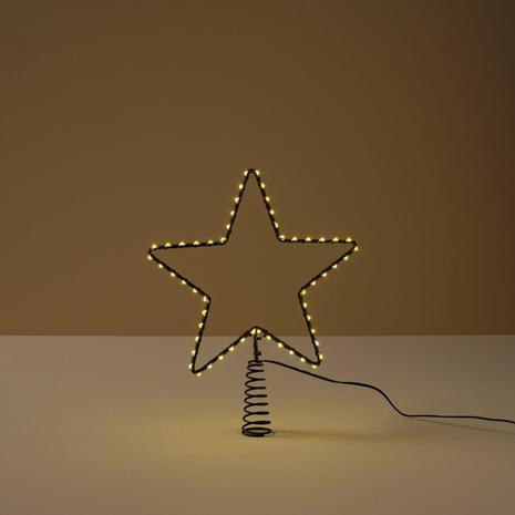 Latvatähti valolla metalli musta 20 cm Northlight