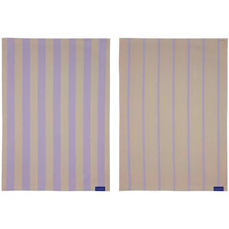 Mette Ditmer Stripes keittiöpyyhe 50x70 cm 2 kpl Sand