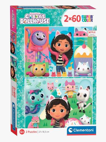 2x60 pcs Puzzles Kids Gabby's Dollhouse