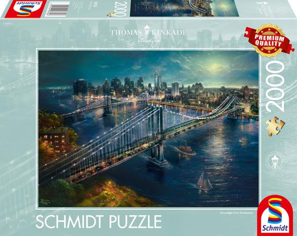 Schmidt Thomas Kinkade: Moonlight Over Manhattan 2000p palapeli