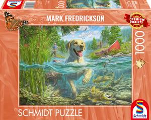 Schmidt Yellow Labrador Goes Fishing 1000p palapeli