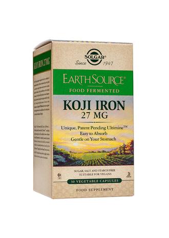 Solgar Earth Source Fermented Koji Iron 27 mg 30 kaps, ravintolisä