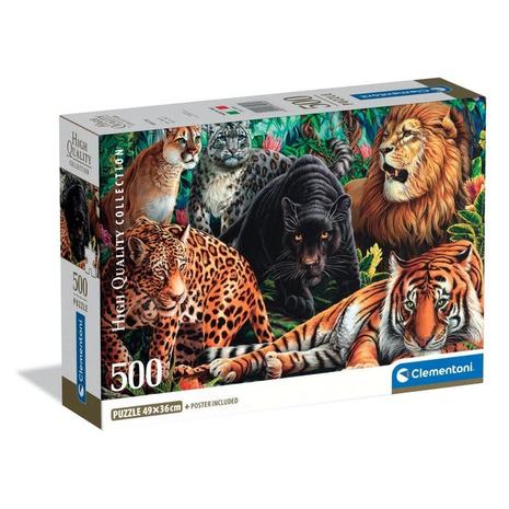 Clementoni Wild Cats 500p palapeli (Compact Box)