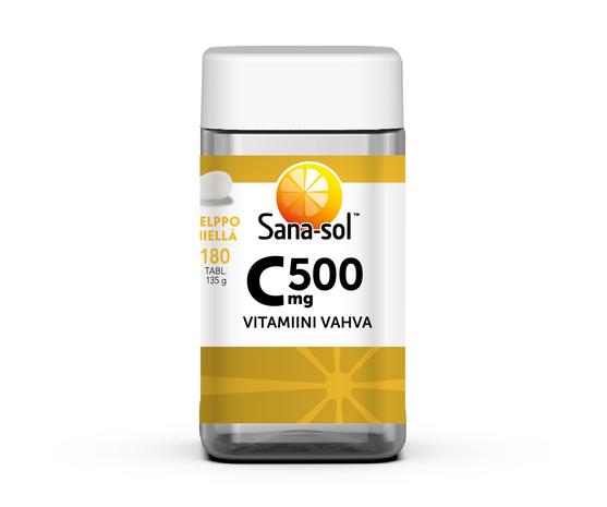 Sana-sol C-vitamiini 500 mg, 180 tabl.