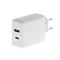 CHARGER USB-C/USB-A PD3.0/QC.3.0 65W WHITE – kuva 3