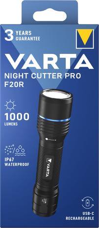 Varta 18920101111 - Ladattava LED-taskulamppu NIGHT CUTTER PRO F20R LED/USB IP67