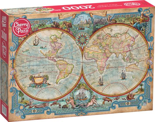 CherryPazzi Great Discoveries World Map 2000p palapeli
