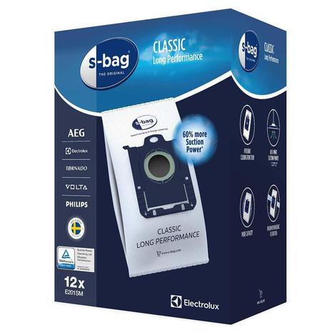 Electrolux S-Bag E201SM Classic Long Performance 12 kpl pölypussi