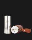 Ukko Coffee 200 XO Ruskea LImited Edition, kahvimuki nahkatupessa