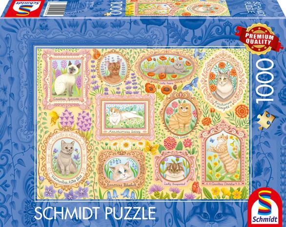 Schmidt Aristocratic Cats in Full Bloom 1000p palapeli