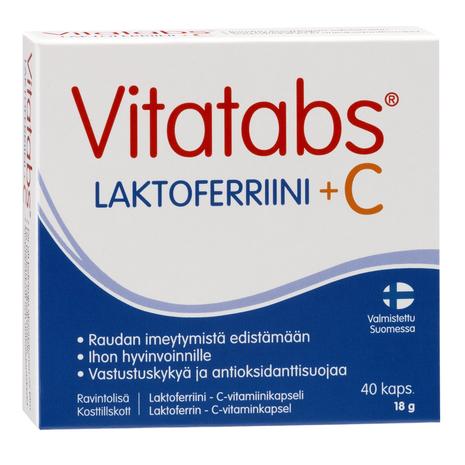 Vitatabs Laktoferriini + C 40 kaps. ravintolisä