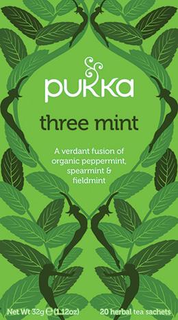 Pukka Kolmen mintun tee, kofeiiniton