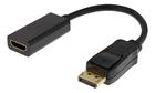 Deltaco DP-HDMI43 DisplayPort uros - HDMI naaras, sovitin 0,2m
