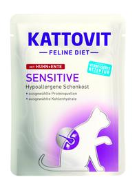24x85g Sensitive Pouch kana & ankka Kattovit kissanruoka