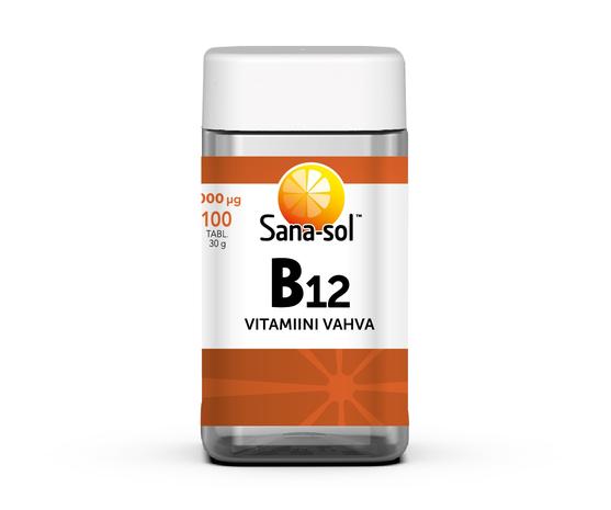 Sana-sol Vahva B12-vitamiini 1000 µg, 100 tabl.